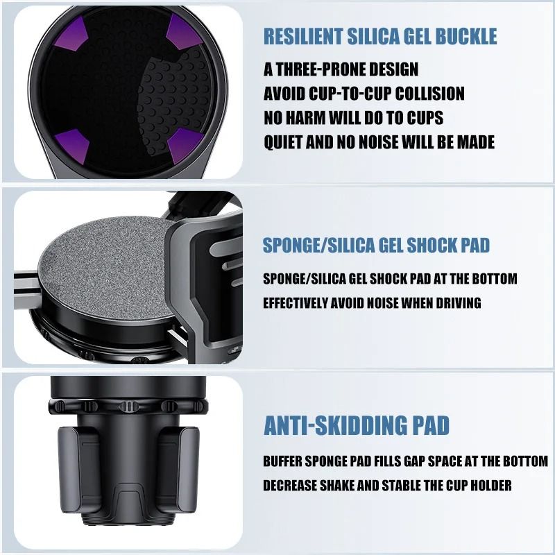 Multifunctional 2 In 1 Auto Car Seat Cup Holder Water Bottle Drink Coffee Adjustable Mount Stand Ca 3