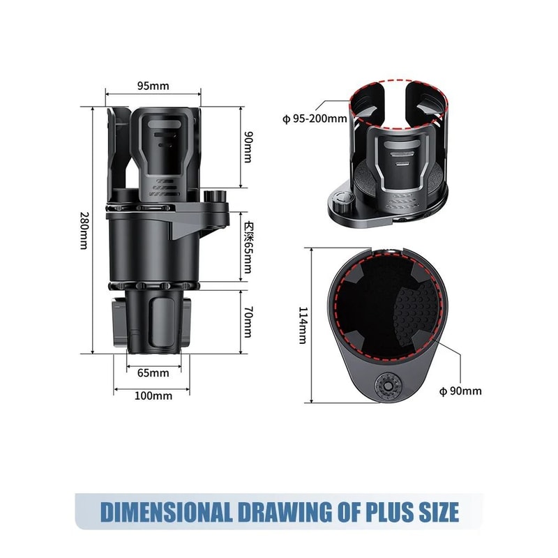 Multifunctional 2 In 1 Auto Car Seat Cup Holder Water Bottle Drink Coffee Adjustable Mount Stand Ca 6