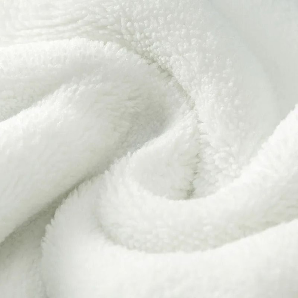 Luxury Thickened Satin Hair Drying Cap Towel Wrap Double Layer Coral Fleece Cap With Button For Fas 3