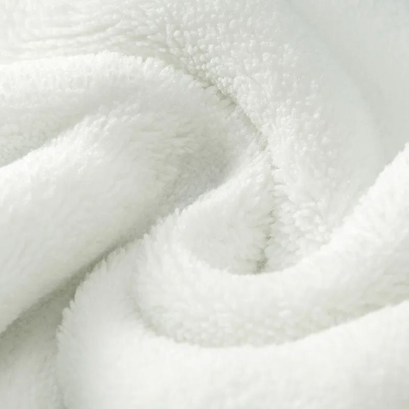 Luxury Thickened Satin Hair Drying Cap Towel Wrap Double Layer Coral Fleece Cap With Button For Fas 3