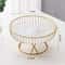 Nordic Style Large Round Fruit Basket For Kitchen Dining Table Home Decoration Gold Metal Wire Snac 2