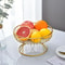 Nordic Style Large Round Fruit Basket For Kitchen Dining Table Home Decoration Gold Metal Wire Snac 3
