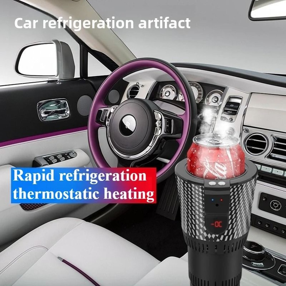 Upgraded 12V Smart 2in1 Auto Car Cup Holder For Fast Cooling And Heating Of Coffee Water And Bevera 1