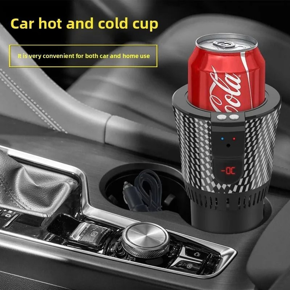 Upgraded 12V Smart 2in1 Auto Car Cup Holder For Fast Cooling And Heating Of Coffee Water And Bevera 2
