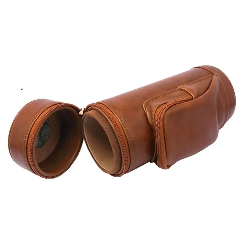 High Quality Large Capacity Leather Cigar Humidor With Zipper And Integrated Hygrometer 5
