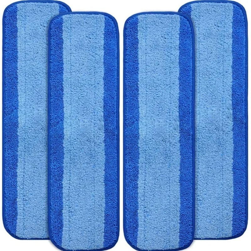Microfiber Mop Cloth Blue Striped Replacement Mop Head Reusable Plate Pasting Clean Mop Pads For Bo 5