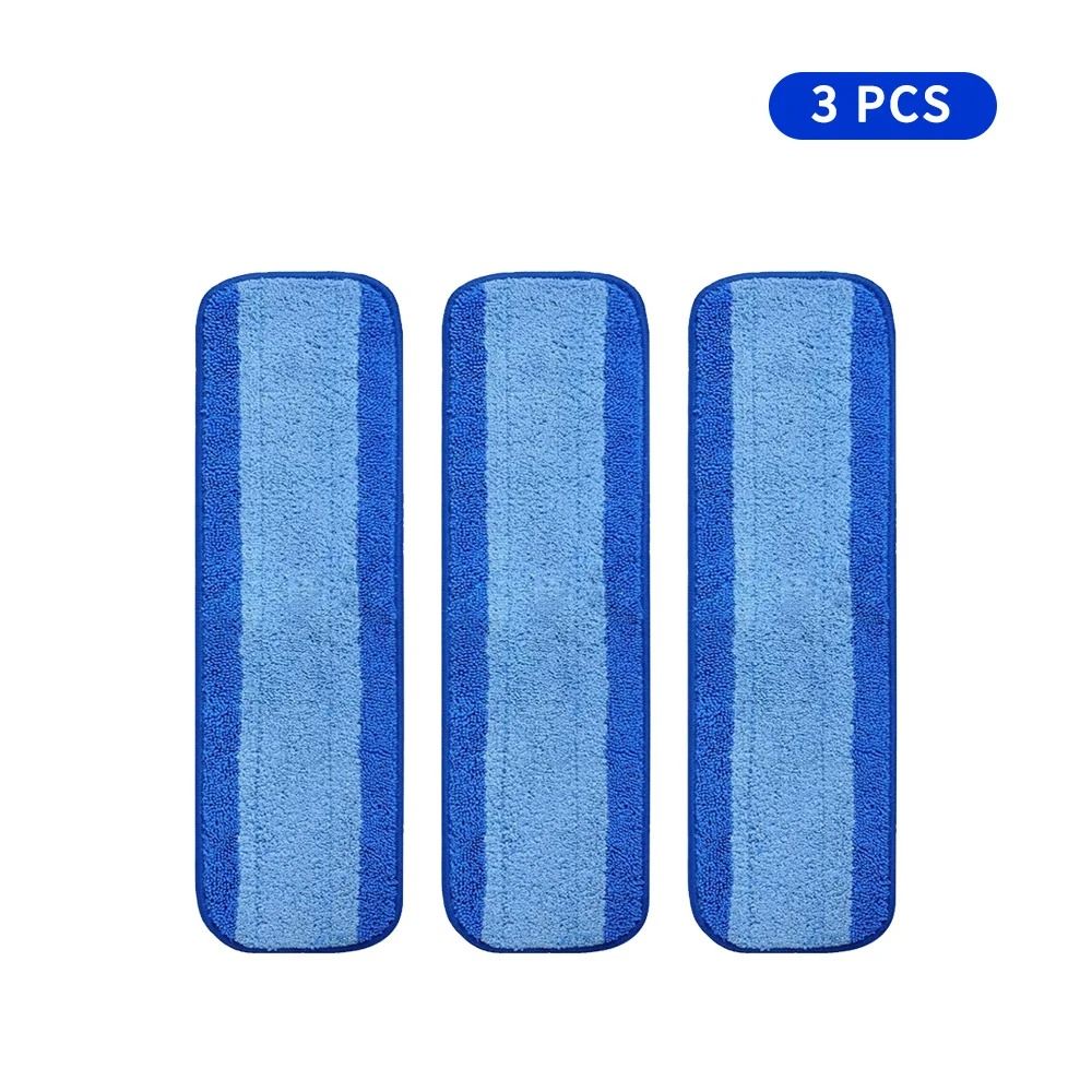 Microfiber Mop Cloth Blue Striped Replacement Mop Head Reusable Plate Pasting Clean Mop Pads For Bo 6