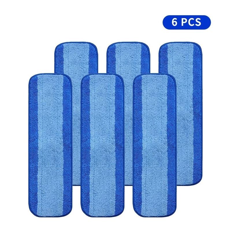 Microfiber Mop Cloth Blue Striped Replacement Mop Head Reusable Plate Pasting Clean Mop Pads For Bo 7