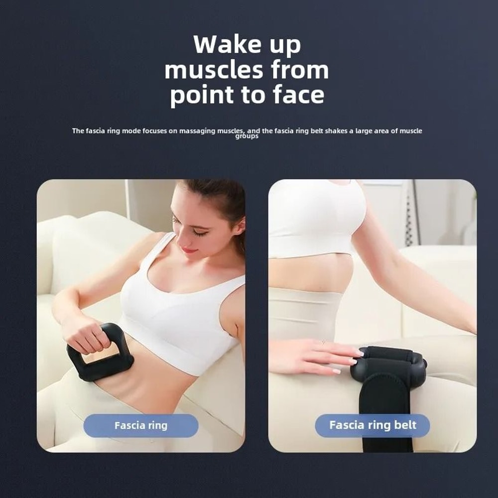 Deep Tissue Percussion Vibration Fitness Massager 15W Muscle Relief Mini Fascial Ring And Magic Rin 3