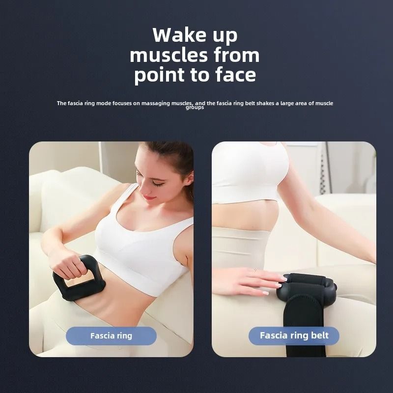 Deep Tissue Percussion Vibration Fitness Massager 15W Muscle Relief Mini Fascial Ring And Magic Rin 3