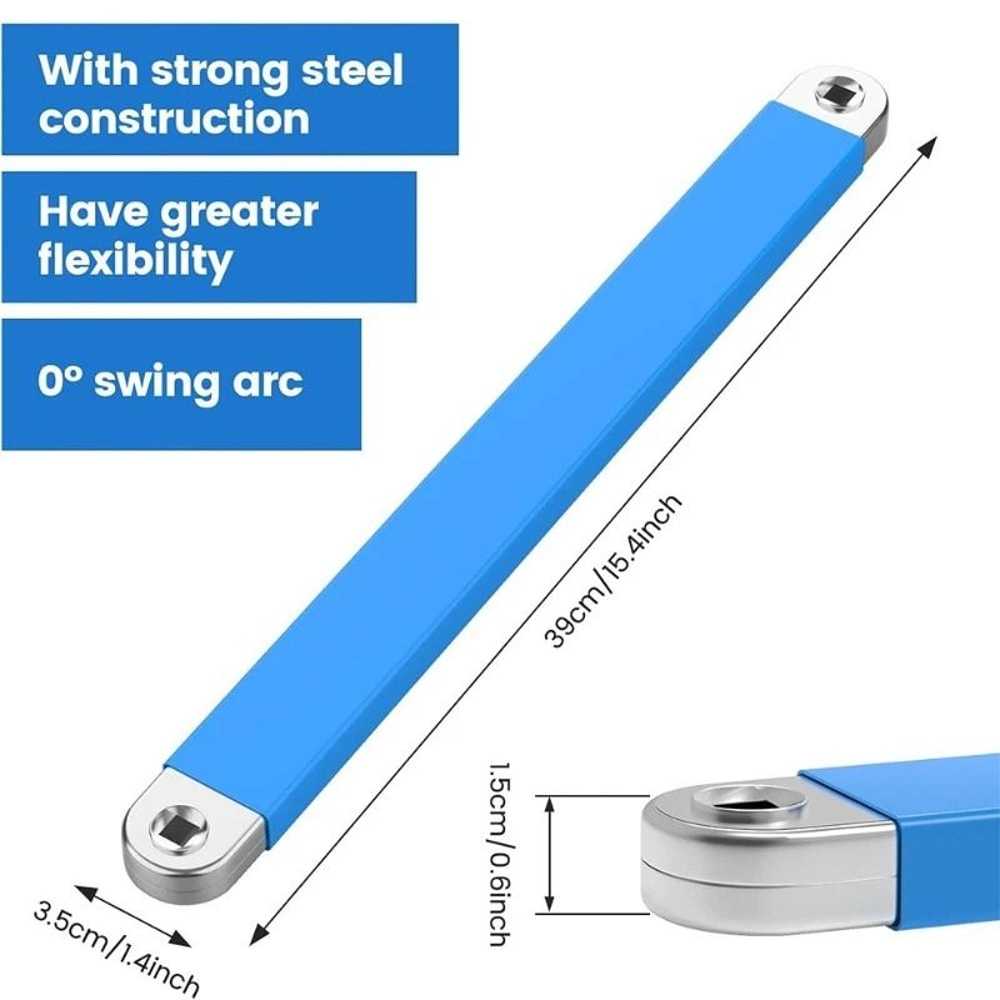 Multifunctional Offset Extension Ratchet Wrench Impact Ready Set For Tight Spaces Car Repair Tool 4