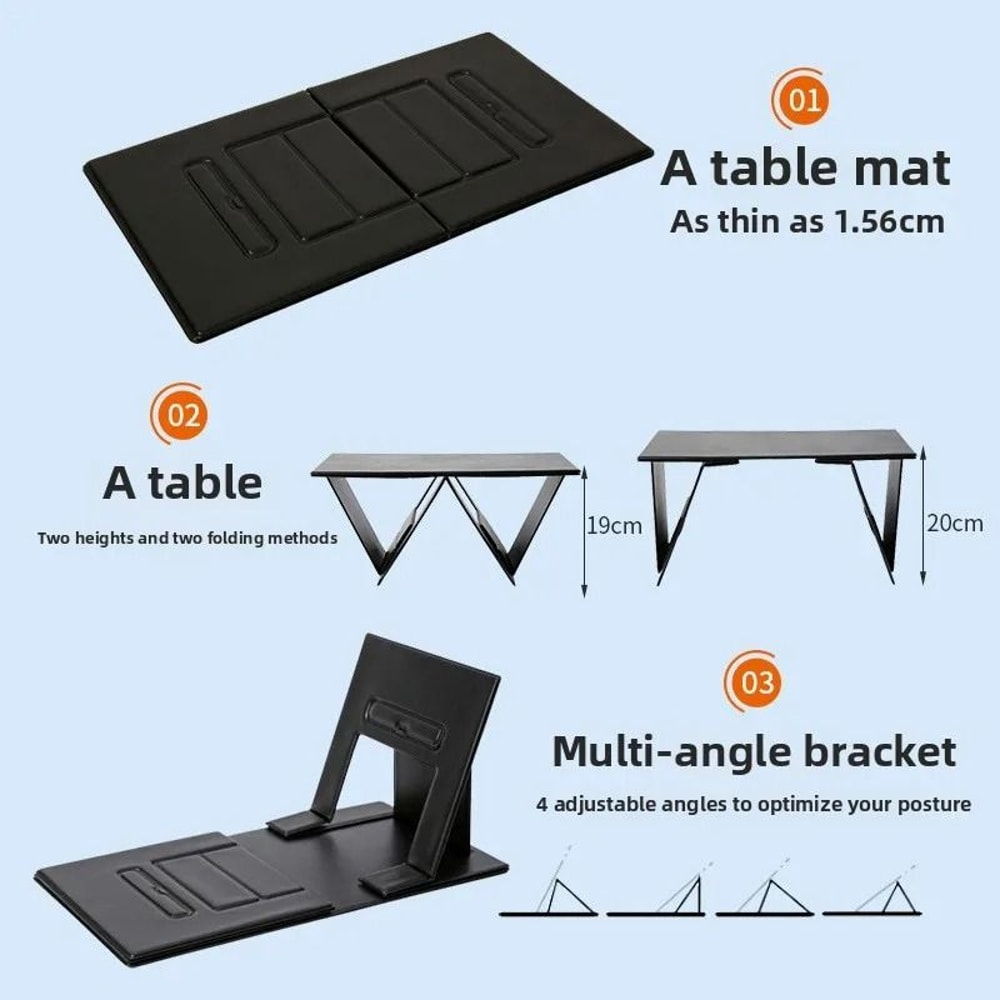 Portable Folding Small Bed Desk Bracket For Home Office And Car Computer Laptop Pad Reading And Wri 2