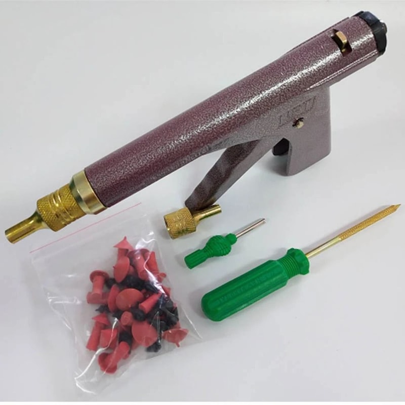 Professional Motorcycle Vacuum Tire Repair Gun Kit With Mushroom Nails For Fast Puncture Recovery 3