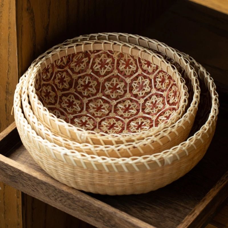 Professional HandWoven Bamboo Storage Baskets Rustic Decor For Home And Kitchen 1
