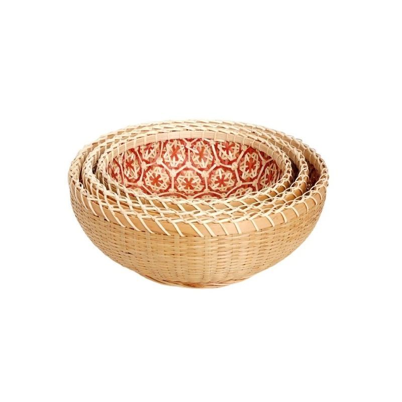 Professional HandWoven Bamboo Storage Baskets Rustic Decor For Home And Kitchen 5