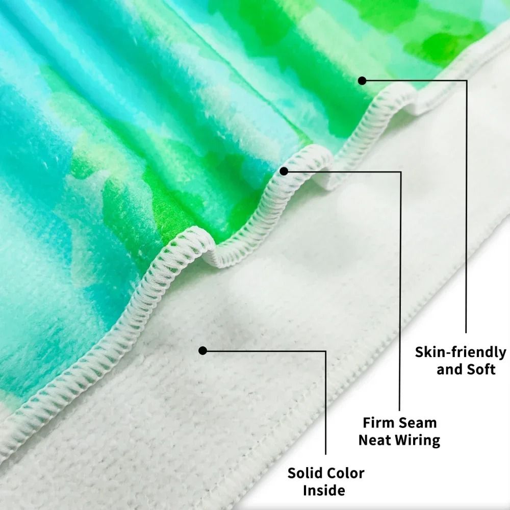 SandFree TieDye Heart Printed QuickDrying Beach Towel 70x140cm 2