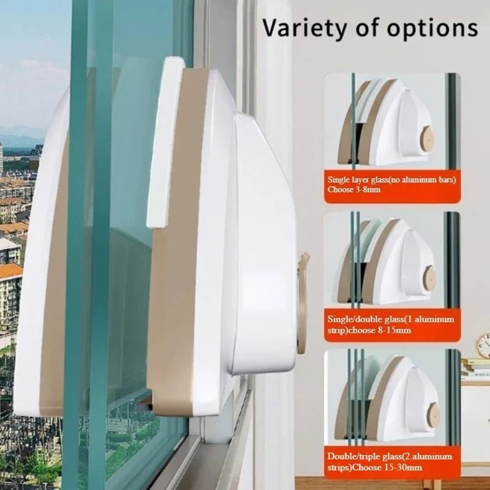 HighRise DoubleSided Magnetic Glass Window Cleaning Wiper With Water Storage 3