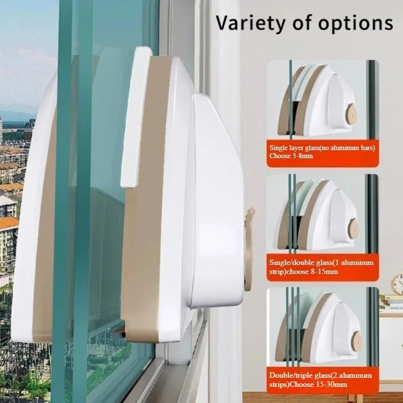 HighRise DoubleSided Magnetic Glass Window Cleaning Wiper With Water Storage 3