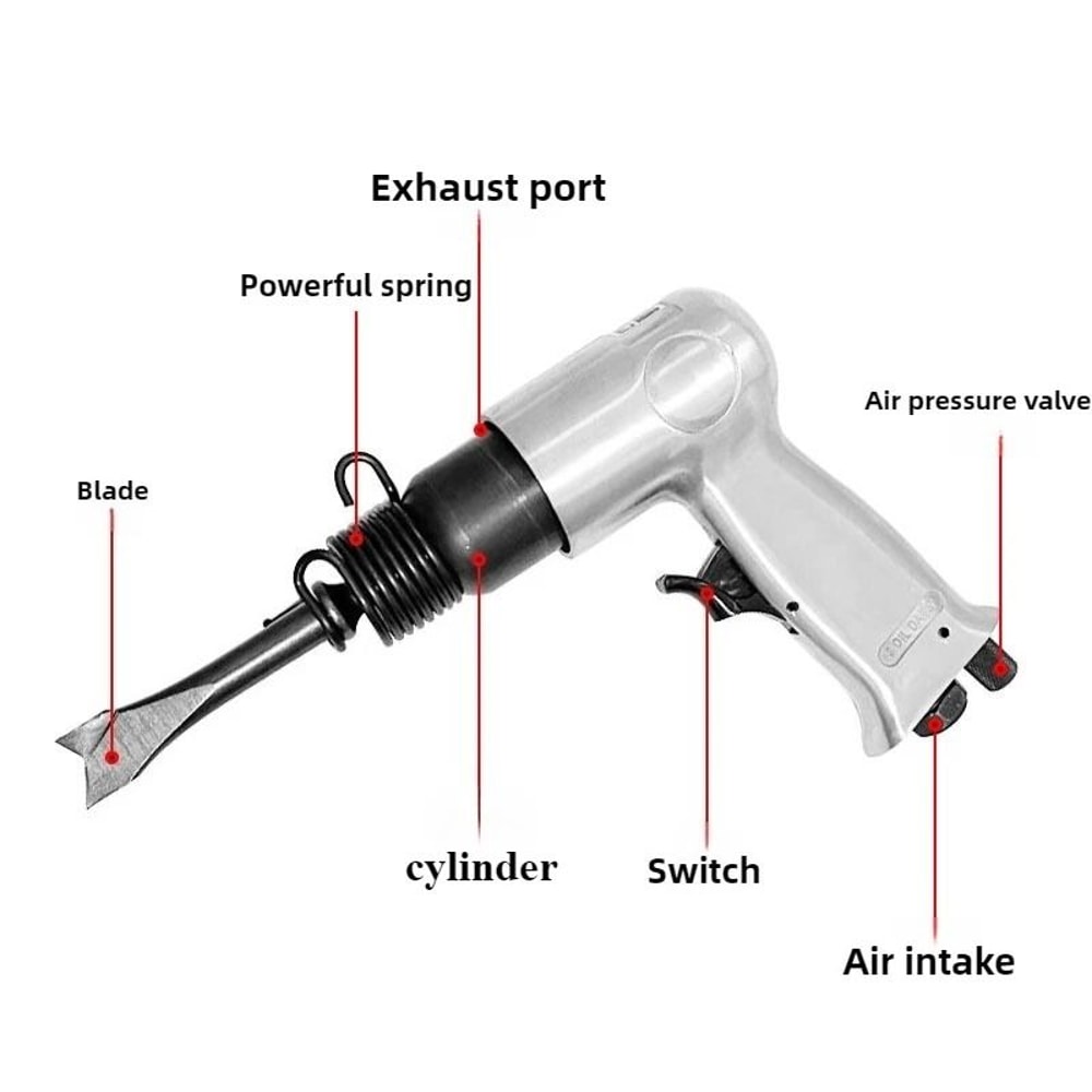 New Strong Type 150 Pneumatic Air Shovel Scraper Impact Hammer Wind Shovel Tool Set 5