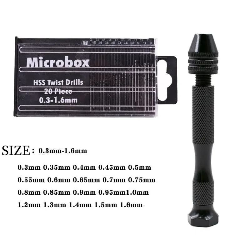 Mini Micro Aluminum Alloy Manual Twist Hand Drill For Jewelry And Woodworking 0