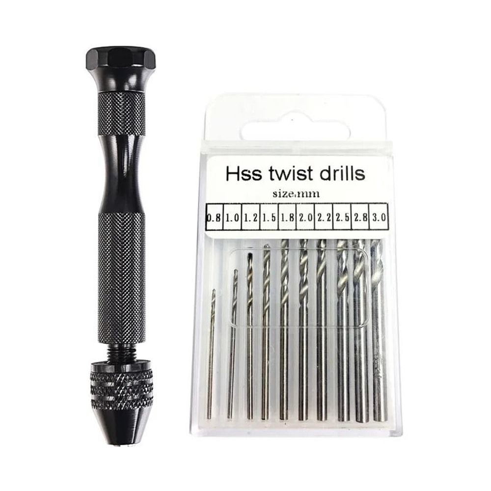 Mini Micro Aluminum Alloy Manual Twist Hand Drill For Jewelry And Woodworking 5