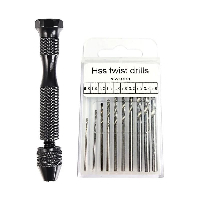 Mini Micro Aluminum Alloy Manual Twist Hand Drill For Jewelry And Woodworking 5