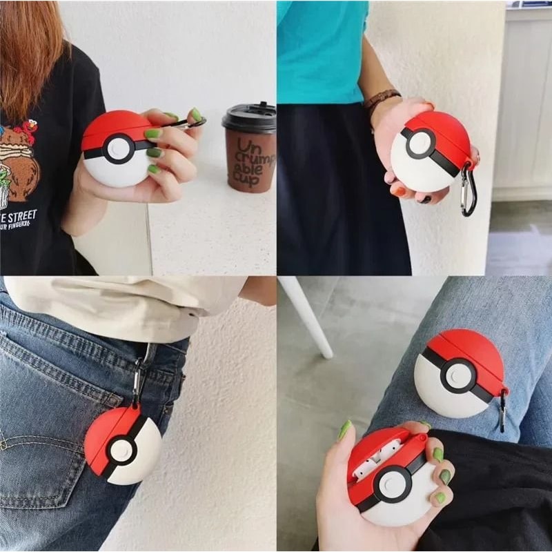 Pokemon Poke Ball Shockproof Protective Case For AirPods 1