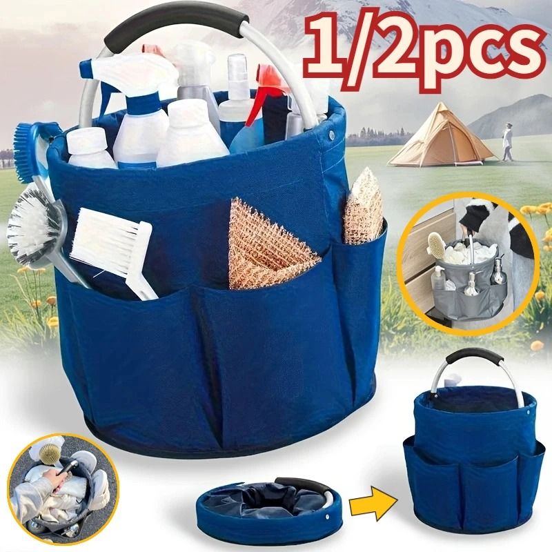 17L Large Folding Storage Organizer Bag And Outdoor Cleaning Caddy 2