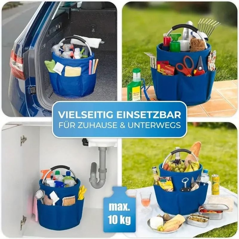17L Large Folding Storage Organizer Bag And Outdoor Cleaning Caddy 4
