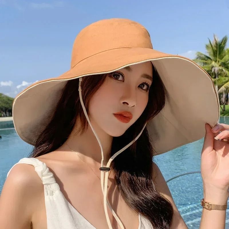 WideBrimmed UV Resistant Sun Hat For Women Foldable Beach Hiking Fisherman Hat 7