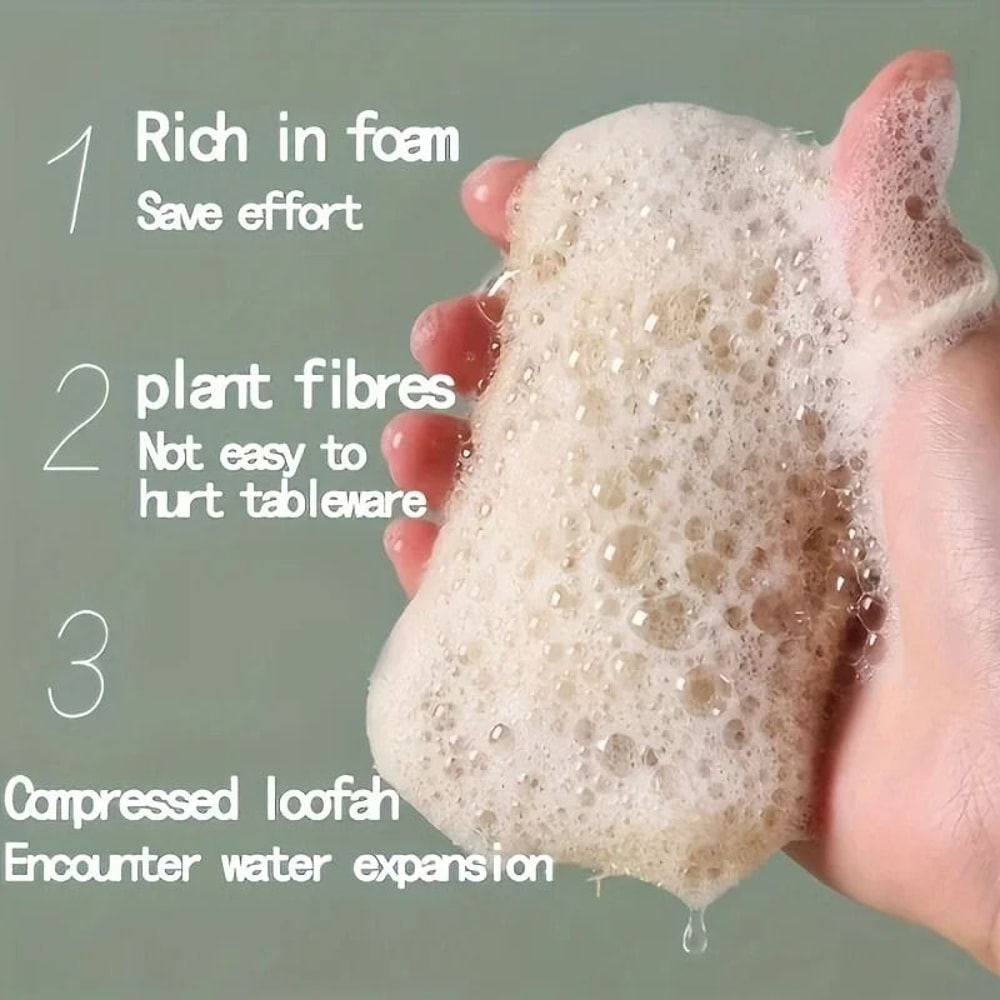 10pcs Natural Loofah Sponges Exfoliating Body Scrubber For Gentle Cleansing 1