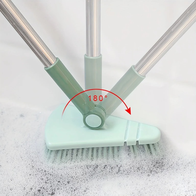 Triangle Floor Brush With Long Handle For Bathroom Kitchen And Balcony 2