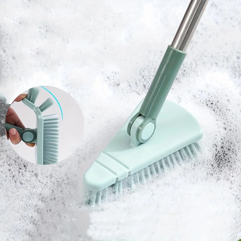 Triangle Floor Brush With Long Handle For Bathroom Kitchen And Balcony 3