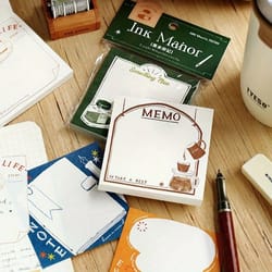 100pcs tearable sticky notes fresh retro simple design message pads