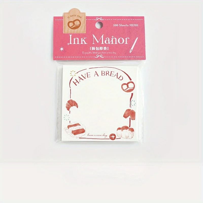 100pcs Tearable Sticky Notes Fresh Retro Simple Design Message Pads 7