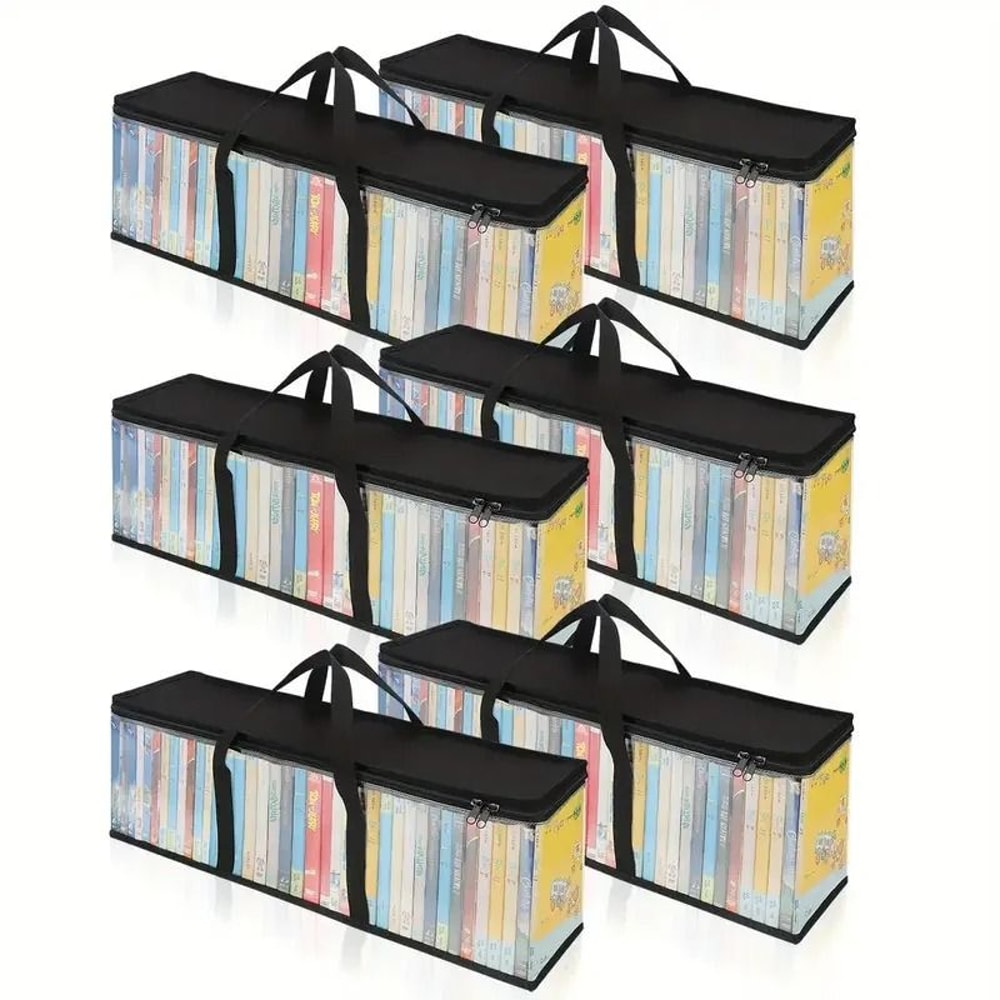 Large Clear DVD And CD Storage Holder With Zip Closure And Carry Handle 9