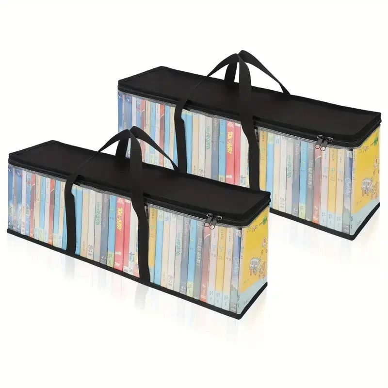 Large Clear DVD And CD Storage Holder With Zip Closure And Carry Handle 7