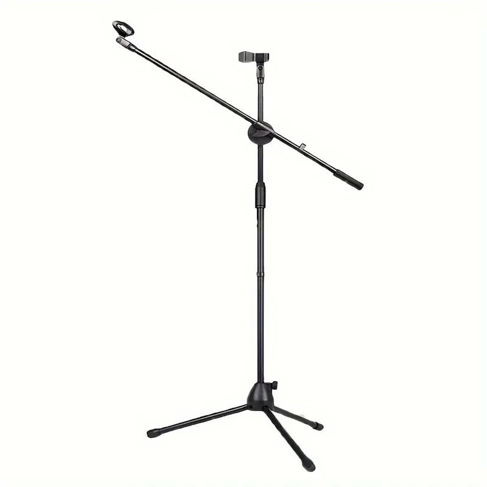 Tripod Boom Microphone Stand With Adjustable Arms And Mic Clip 4