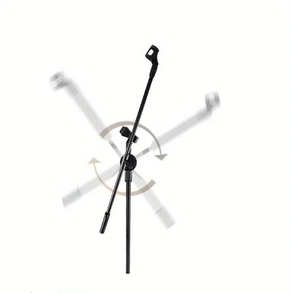 Tripod Boom Microphone Stand With Adjustable Arms And Mic Clip 5