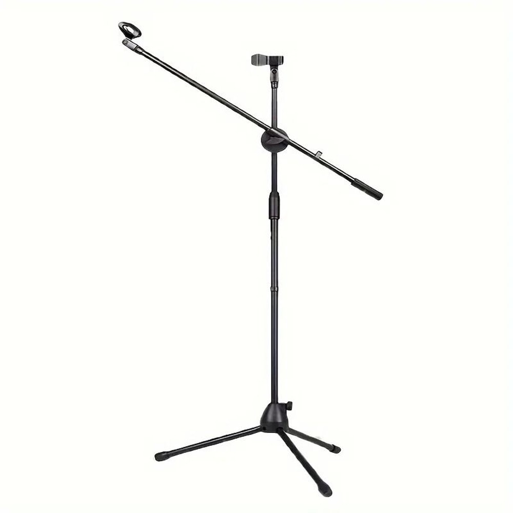 Tripod Boom Microphone Stand With Adjustable Arms And Mic Clip 6