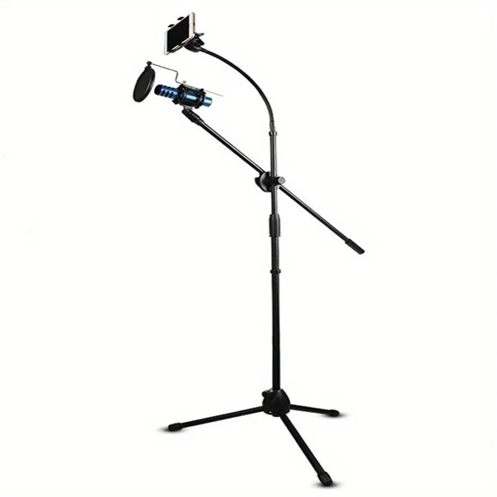 Tripod Boom Microphone Stand With Adjustable Arms And Mic Clip 8