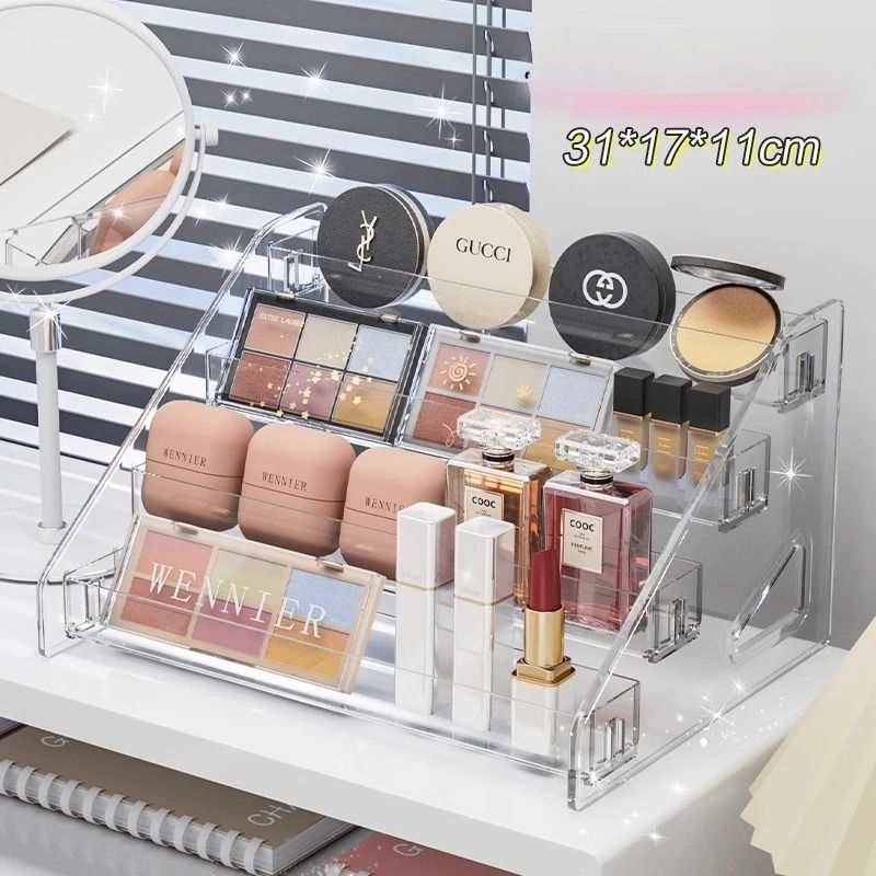 Clear Cosmetic Space Saving Display Stand For Makeup And Palettes 6