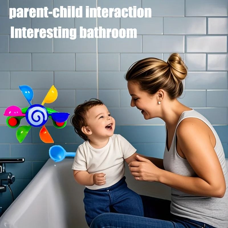 Colorful Suction Cup Windmill Toy For Bathroom And Outdoor Play 4