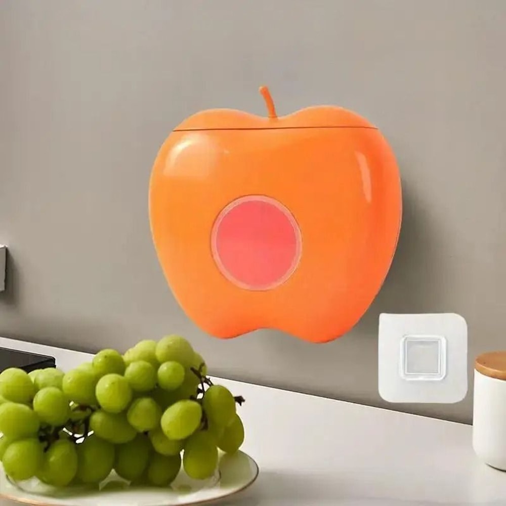 WallMounted AppleShaped Bag Dispenser And SpaceSaving Organizer 4
