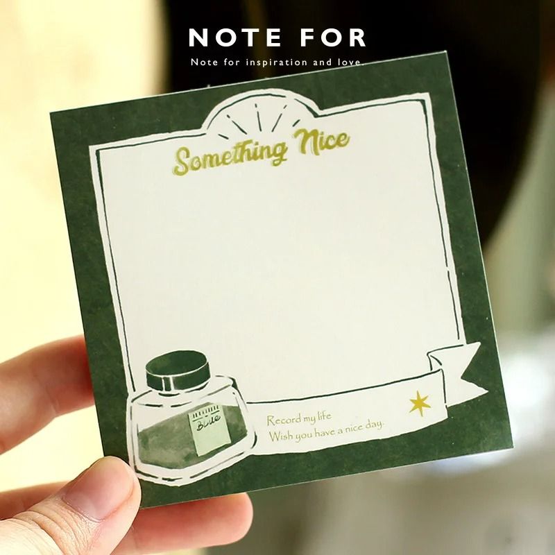 100pcs Fresh And Artistic Watercolor Handdrawn Stationery Note Paper 2