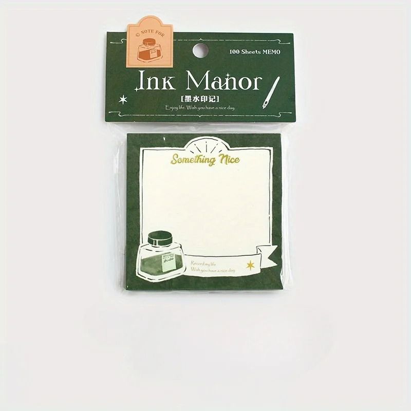 100pcs Fresh And Artistic Watercolor Handdrawn Stationery Note Paper 7