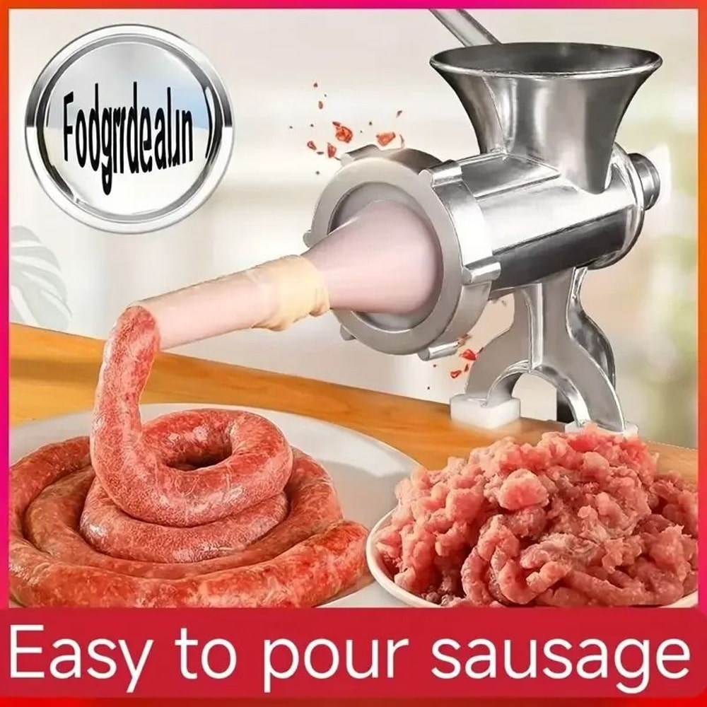 Heavy Duty Hand Operated Manual Kitchen Meat Mincer And Sausage Filler 0