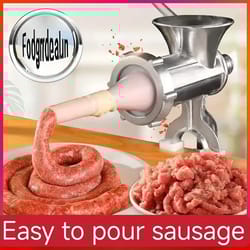 heavy duty hand operated manual kitchen meat mincer and sausage filler