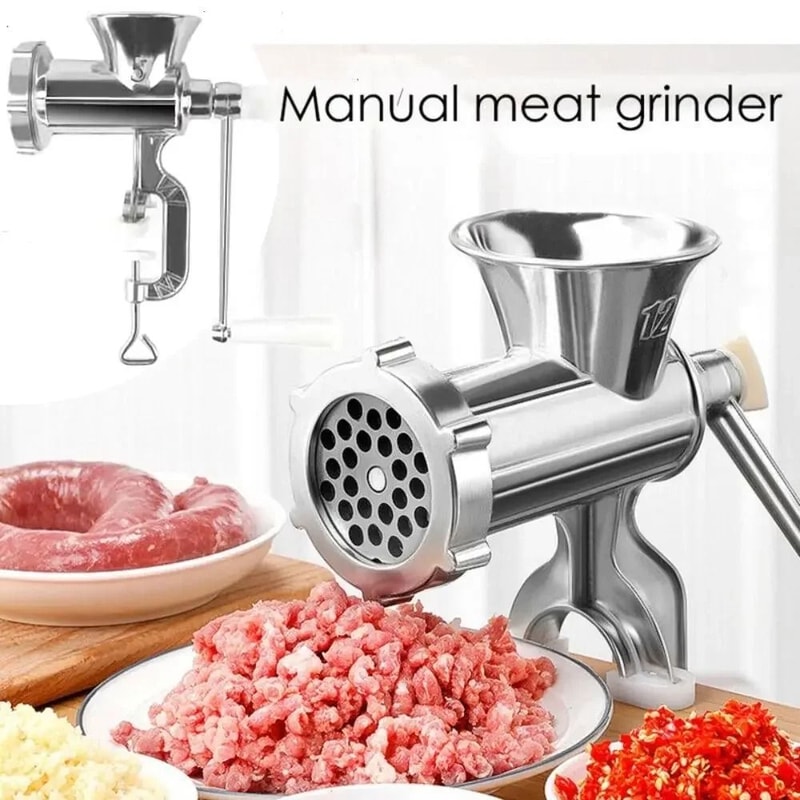 Heavy Duty Hand Operated Manual Kitchen Meat Mincer And Sausage Filler 3
