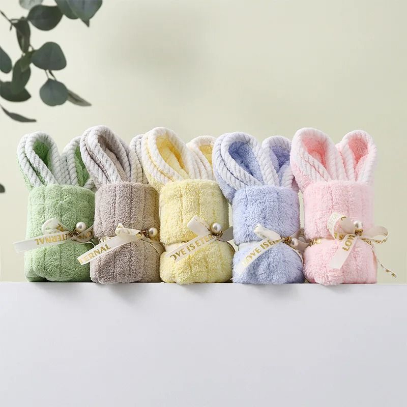 10pcs5sets Bunny Shaped Towel And Gift Bag Set 5